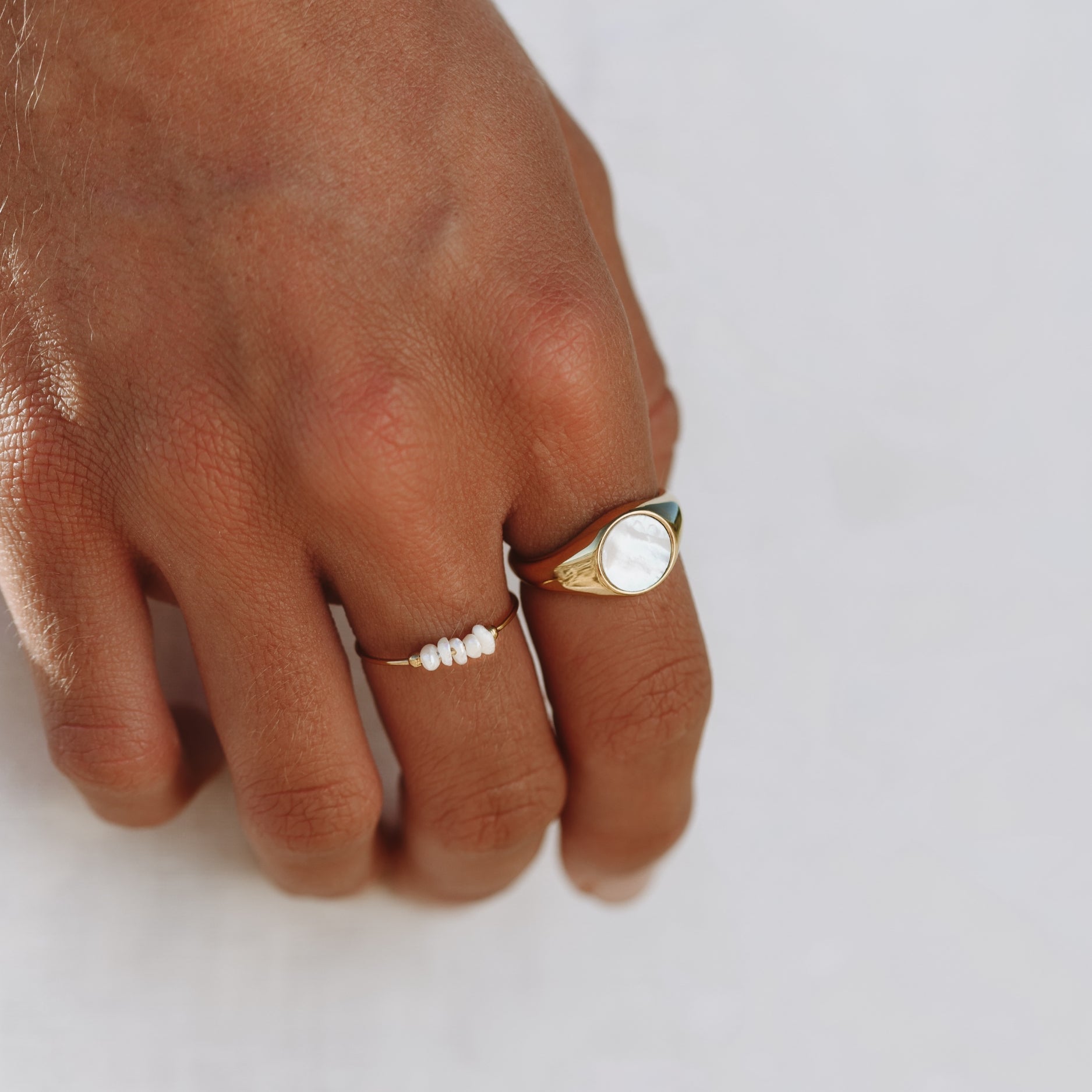 Ring met kleine pareltjes