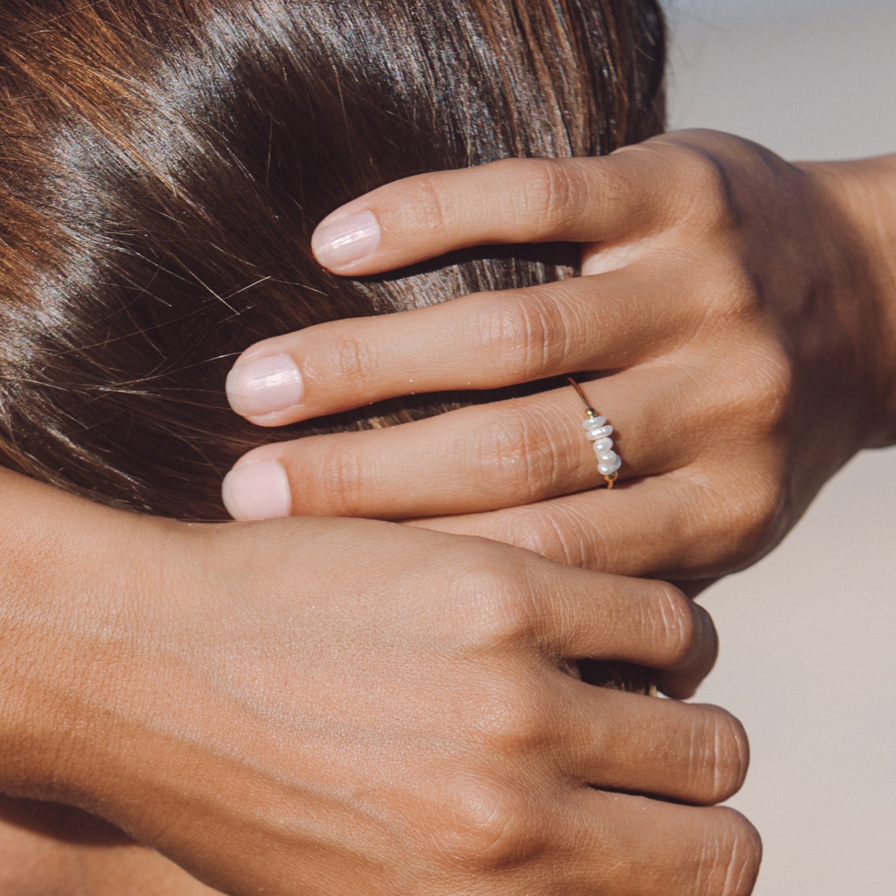 Ring met kleine pareltjes